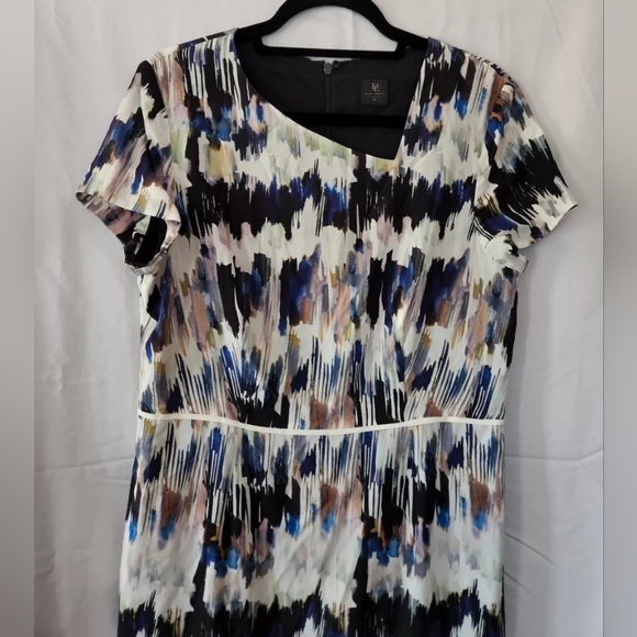 Ralph Lauren Dresses & Skirts - David Lawrence Print Semi Fitted Knee Length Cocktail Dress Abstract Print Sz 14